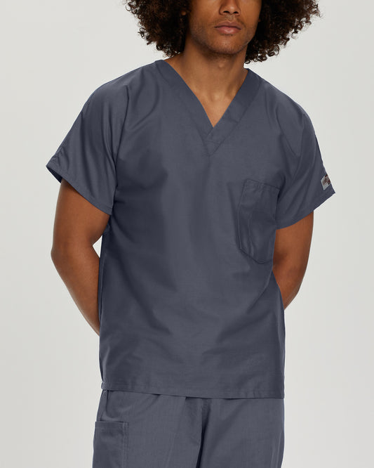 Scrub Zone 1-Pocket V-Neck Top  | Steel