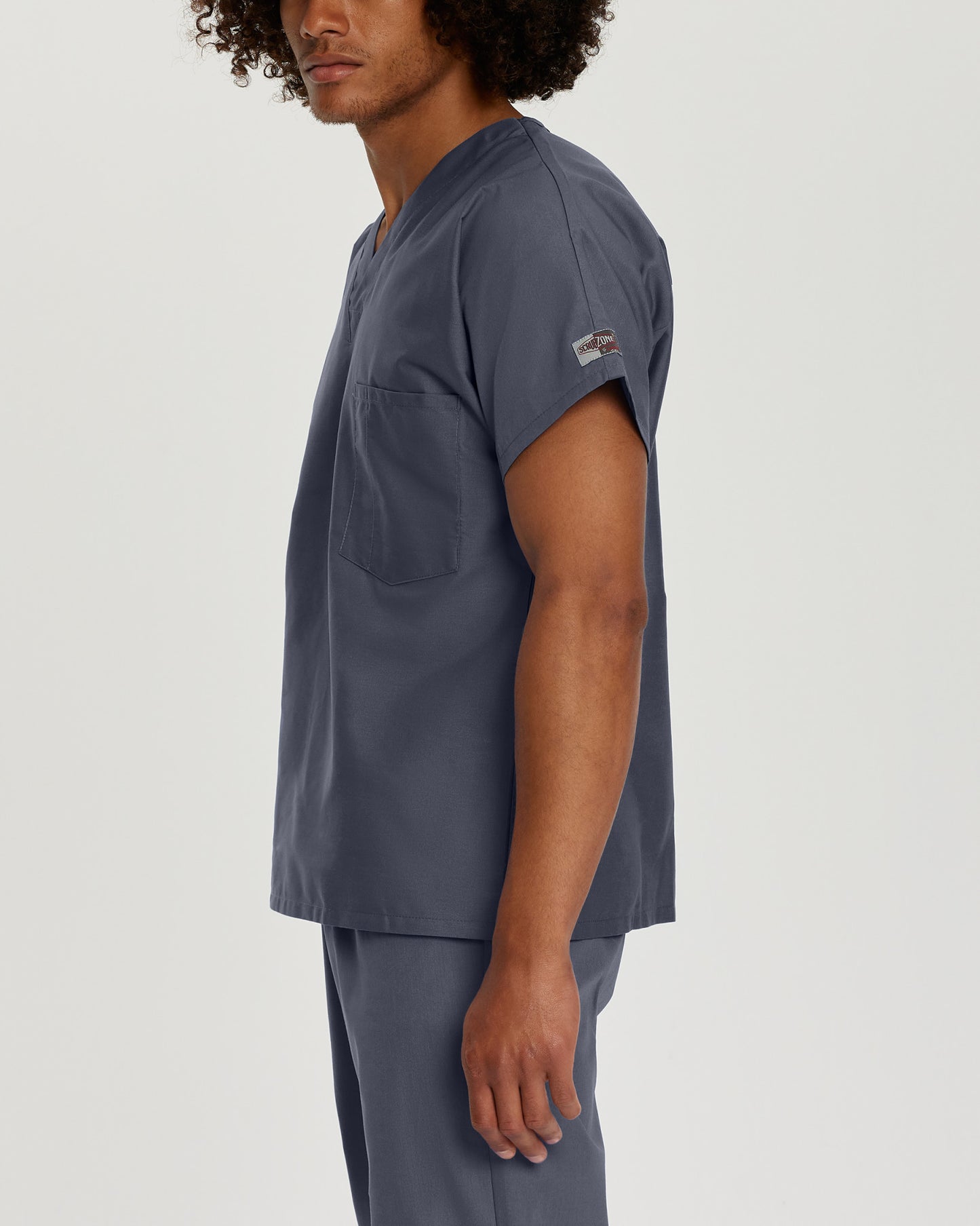 Scrub Zone 1-Pocket V-Neck Top  | Steel