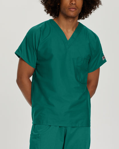 Scrub Zone 1-Pocket V-Neck Top  | Hunter