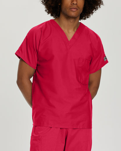 Scrub Zone 1-Pocket V-Neck Top  | Red
