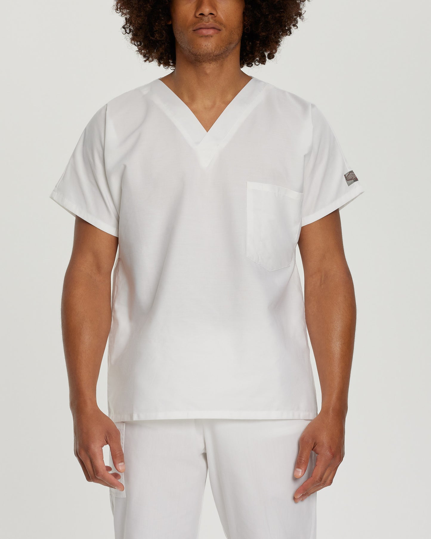 Scrub Zone 1-Pocket V-Neck Top  | White