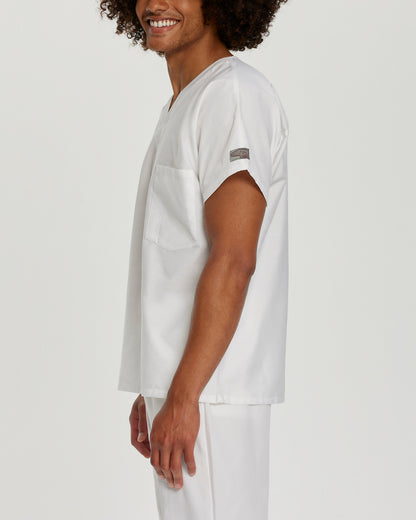 Scrub Zone 1-Pocket V-Neck Top  | White