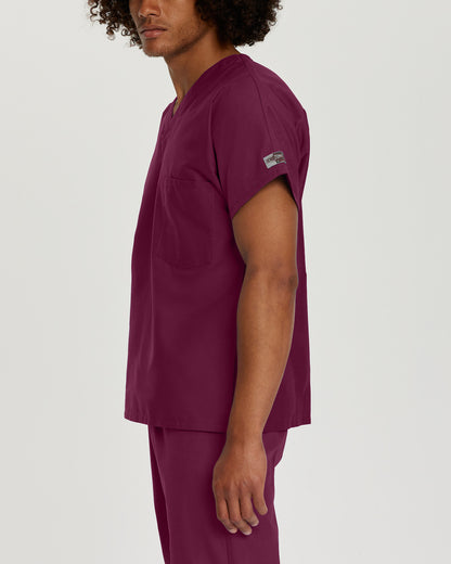 Scrub Zone 1-Pocket V-Neck Top  | Wine