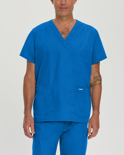 Essentials 5-Pocket V-Neck Top  | Royal