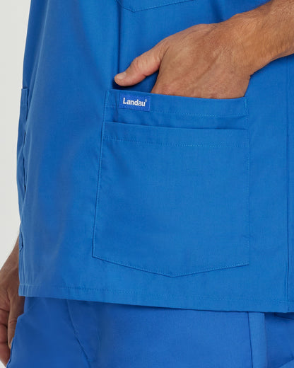 Essentials 5-Pocket V-Neck Top  | Royal