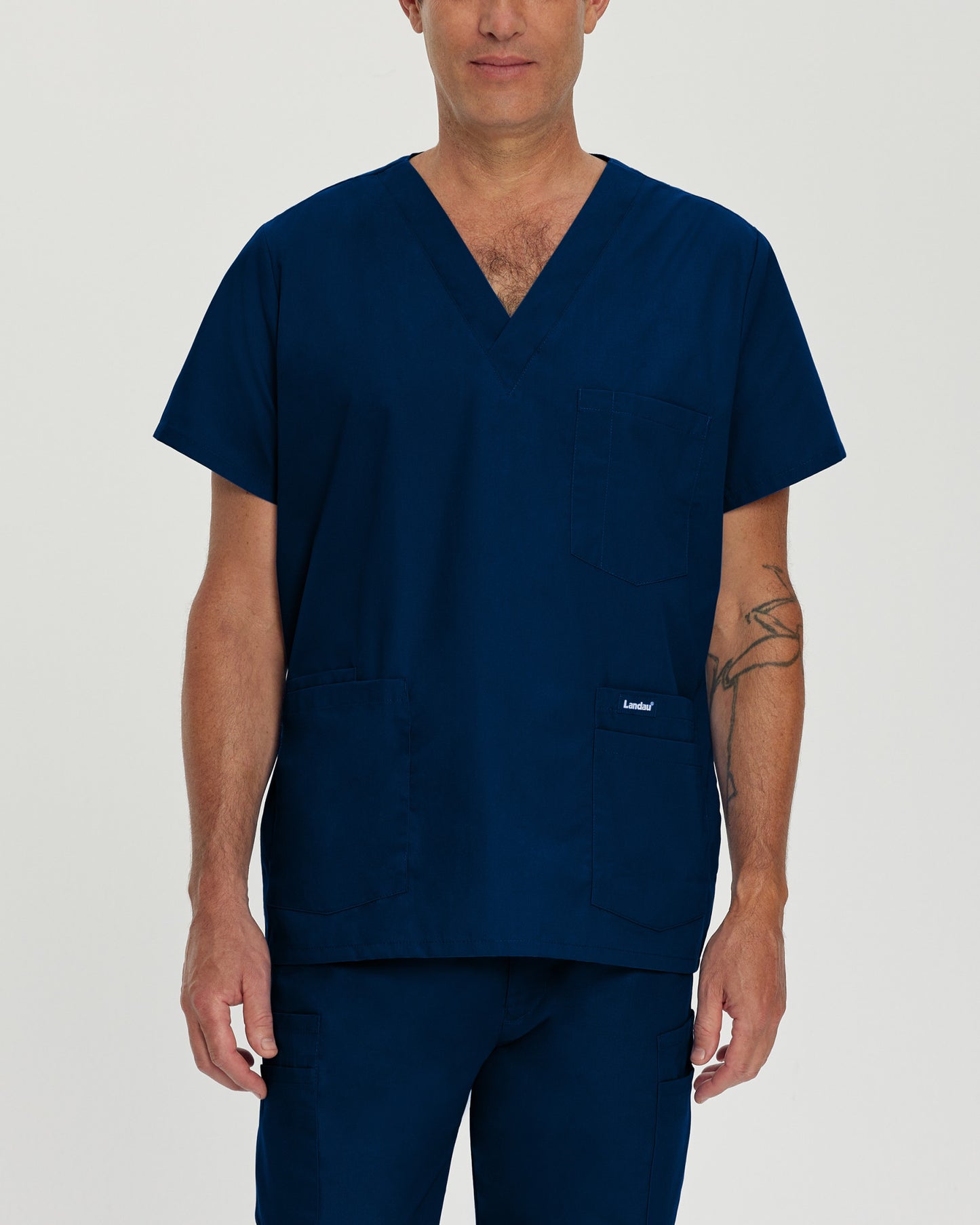 Essentials 5-Pocket V-Neck Top  | Navy