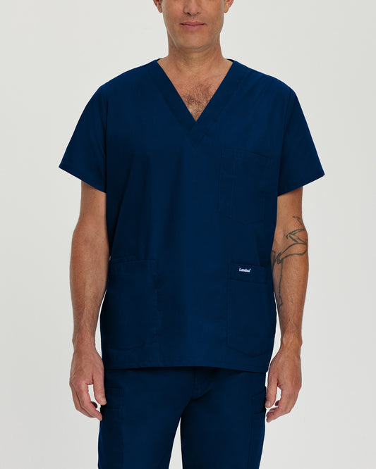 Essentials 5-Pocket V-Neck Top  | Navy