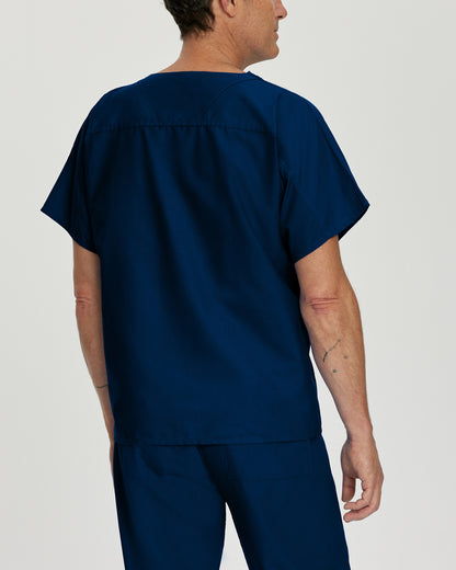 Essentials Reversible 1-Pocket V-Neck Top  | Navy