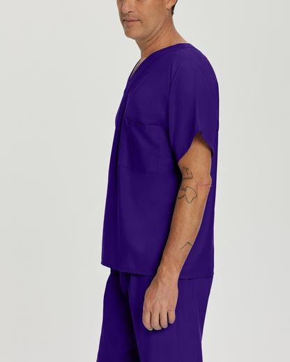 Essentials Reversible 1-Pocket V-Neck Top  | Grape