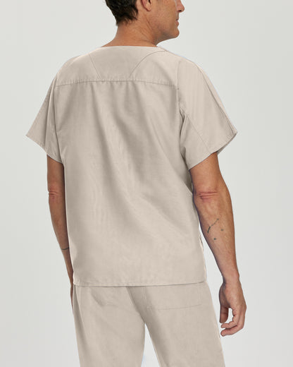 Essentials Reversible 1-Pocket V-Neck Top  | Sandstone