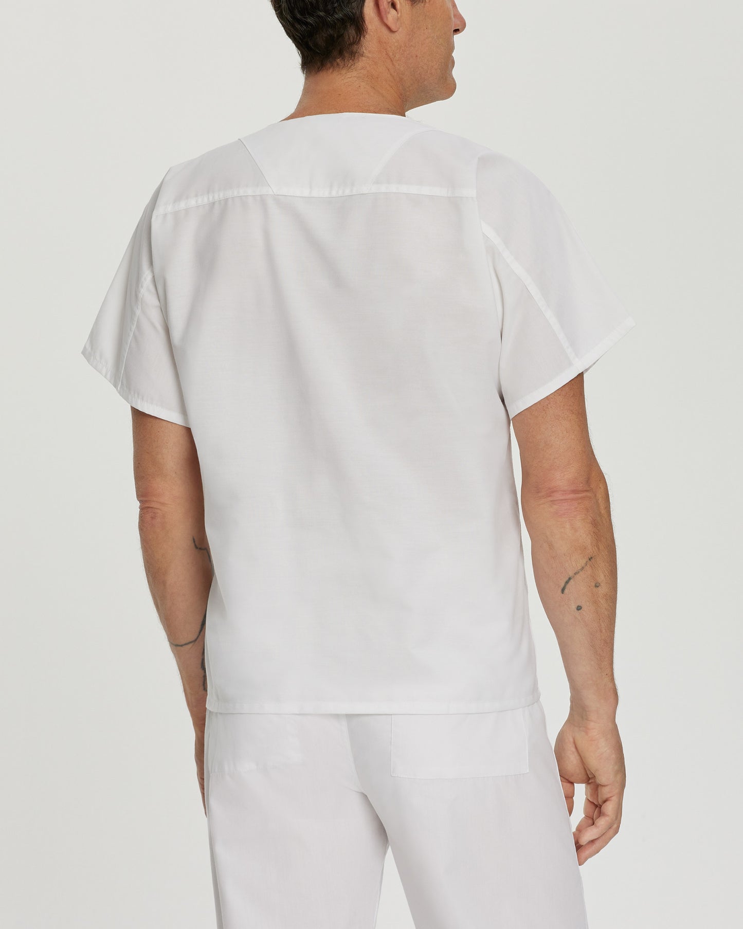 Essentials Reversible 1-Pocket V-Neck Top  | White