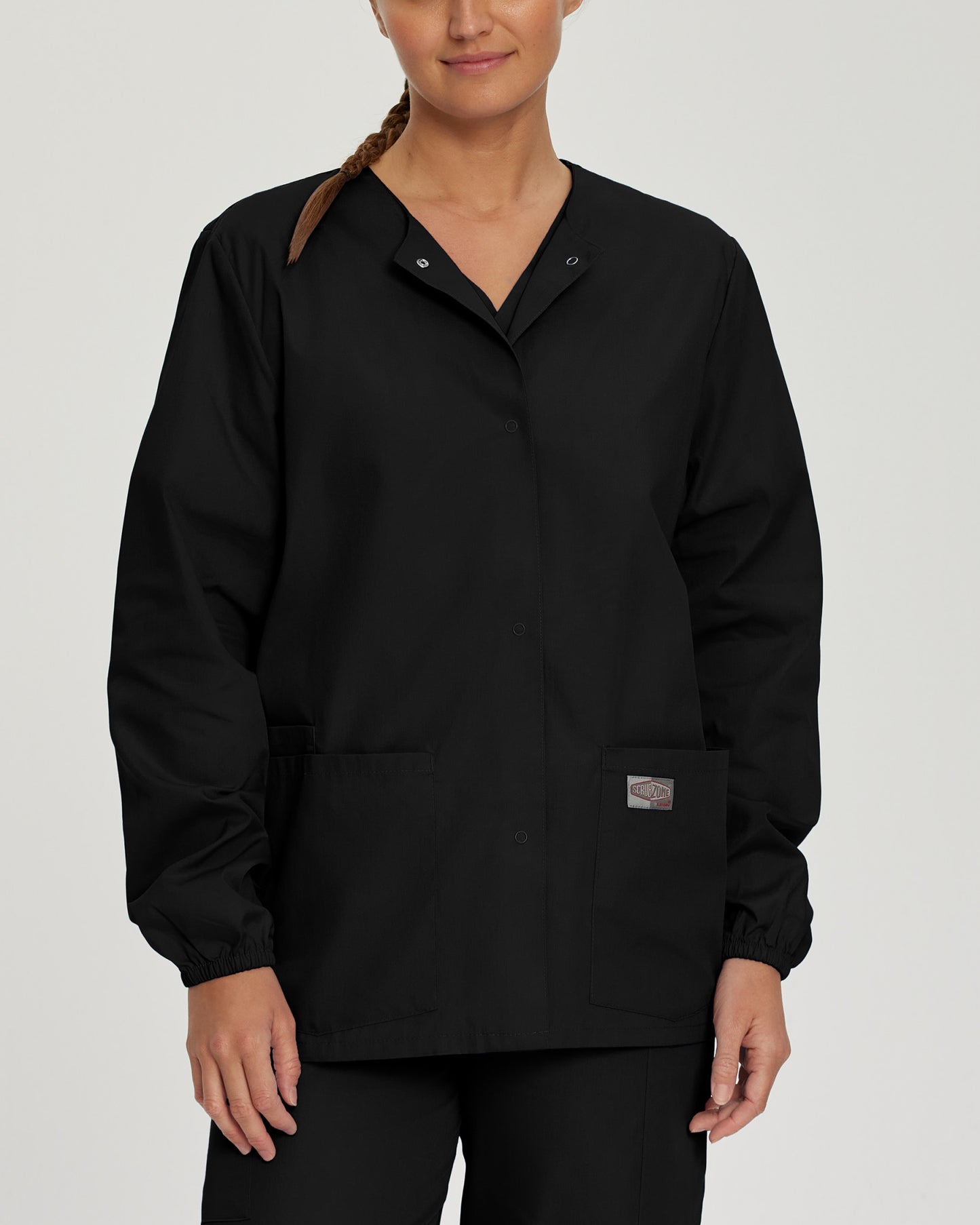 Scrub Zone 3-Pocket Warm-Up Jacket  | Black