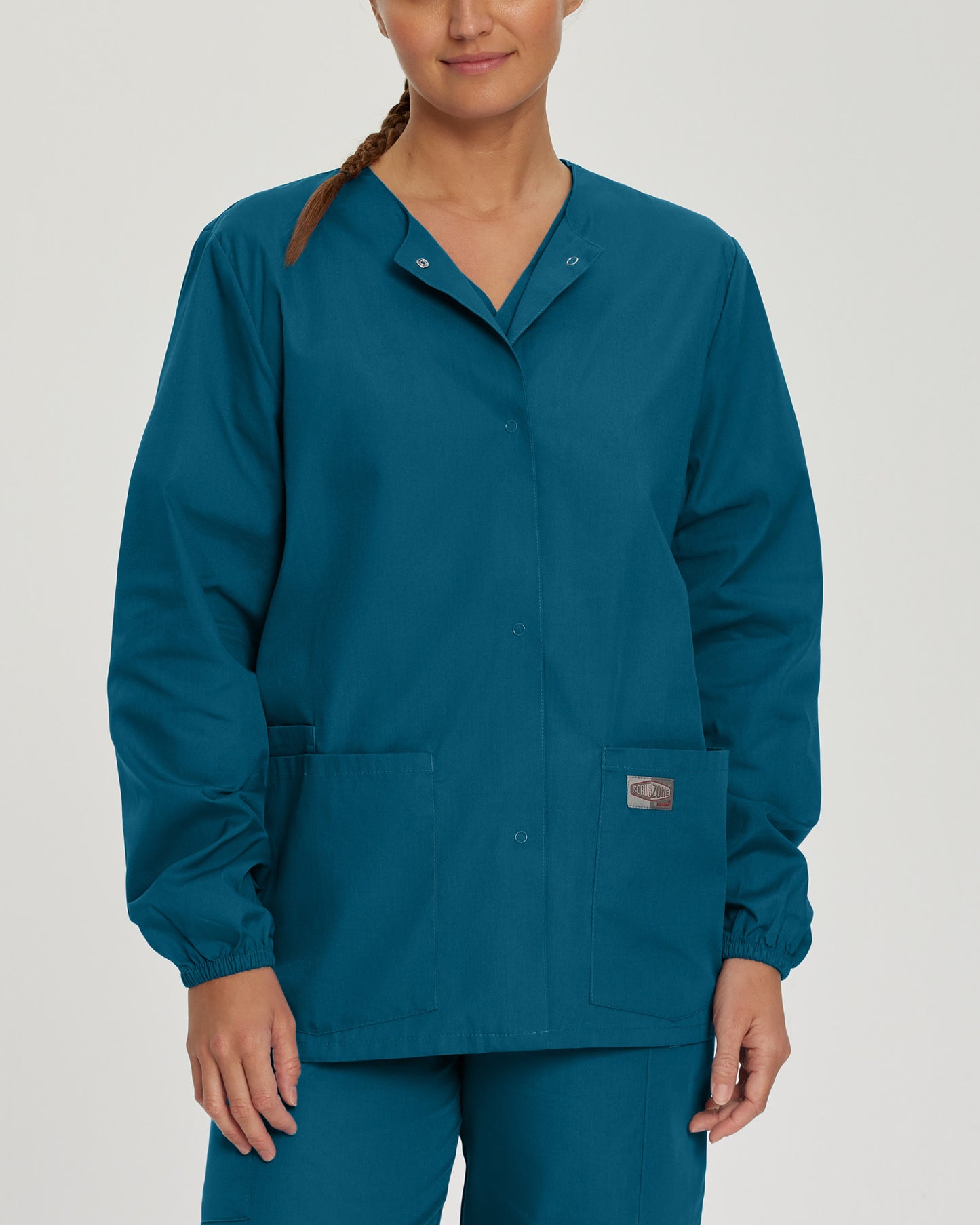 Scrub Zone 3-Pocket Warm-Up Jacket  | Caribbean