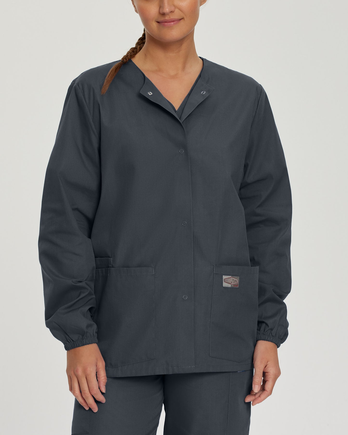 Scrub Zone 3-Pocket Warm-Up Jacket  | Graphite