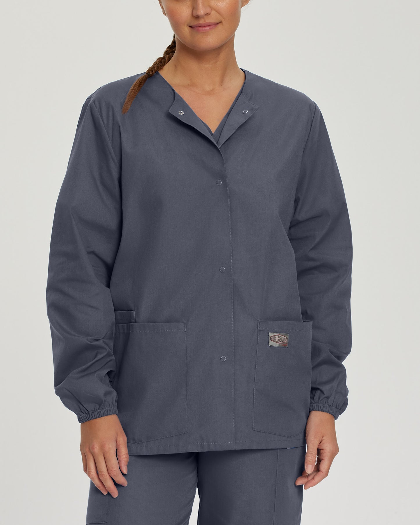 Scrub Zone 3-Pocket Warm-Up Jacket  | Steel