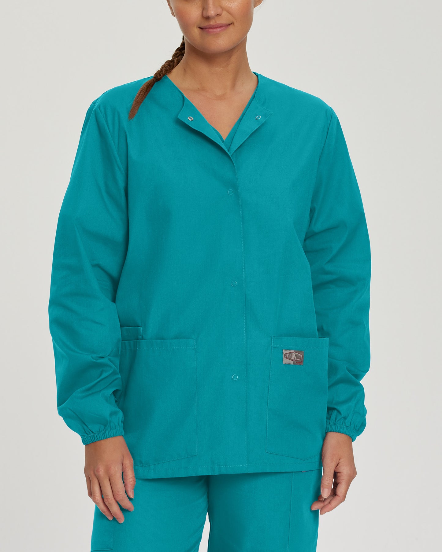 Scrub Zone 3-Pocket Warm-Up Jacket  | Teal