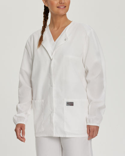 Scrub Zone 3-Pocket Warm-Up Jacket  | White