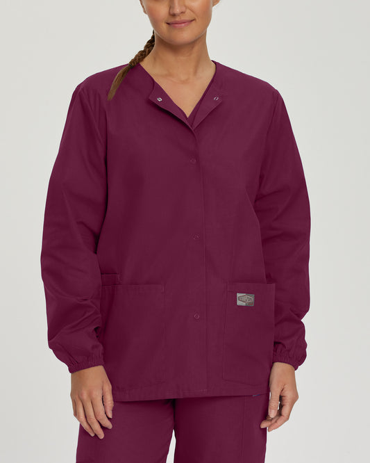 Scrub Zone 3-Pocket Warm-Up Jacket  | Wine
