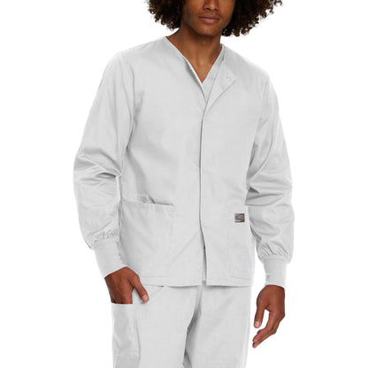 Scrub Zone 3-Pocket Warm-Up Jacket  | White