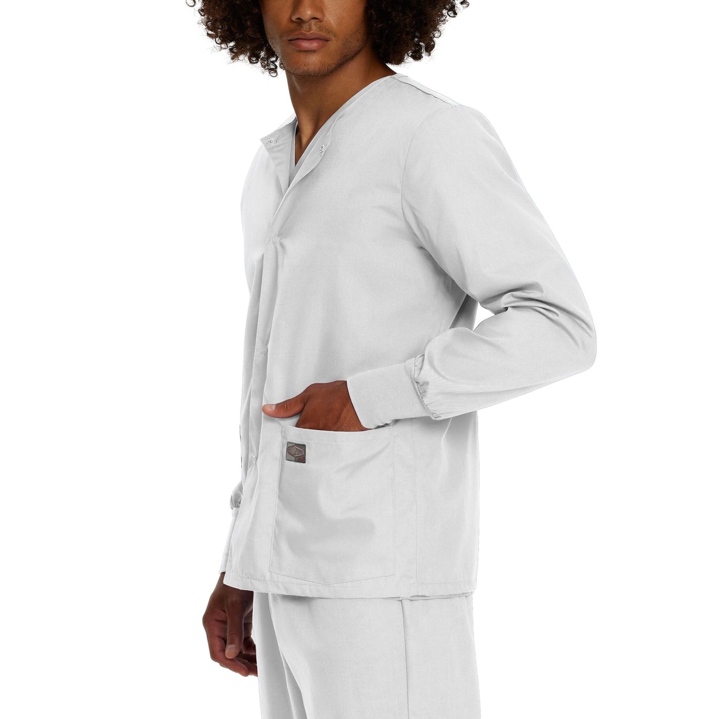 Scrub Zone 3-Pocket Warm-Up Jacket  | White