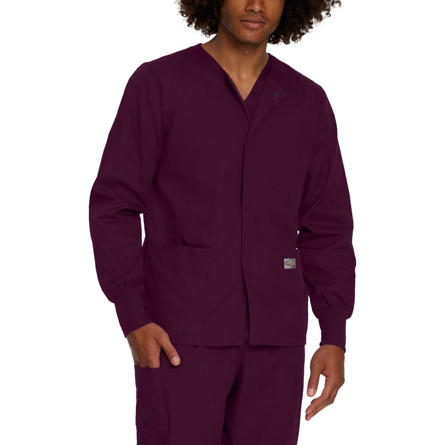 Scrub Zone 3-Pocket Warm-Up Jacket  | Wine
