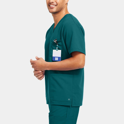 V-Tess 3-Pocket V-Neck Top  | Caribbean