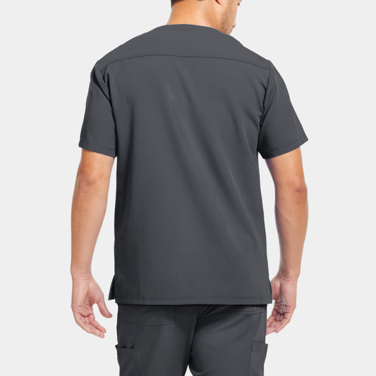 V-Tess 3-Pocket V-Neck Top  | Dark Pewter