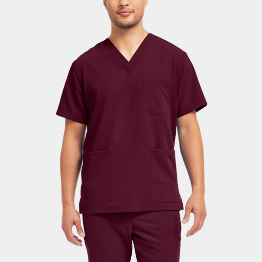 V-Tess 3-Pocket V-Neck Top  | Wine