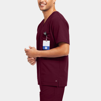 V-Tess 3-Pocket V-Neck Top  | Wine