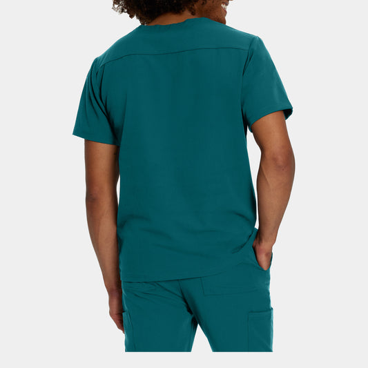 V-Tess 2-Pocket V-Neck Top  | Caribbean