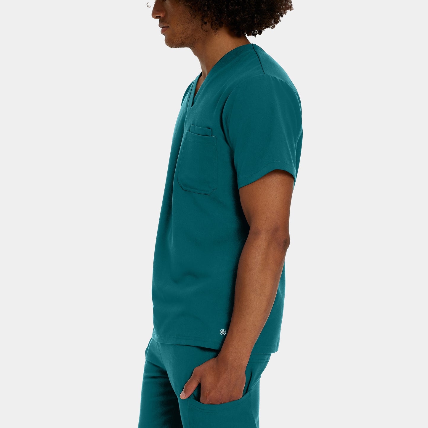 V-Tess 2-Pocket V-Neck Top  | Caribbean