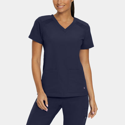 V-Tess 4-Pocket V-Neck Top  | Navy