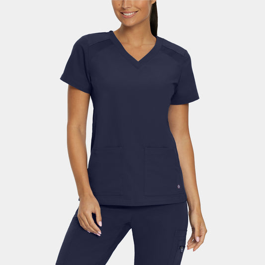 V-Tess 4-Pocket V-Neck Top  | Navy