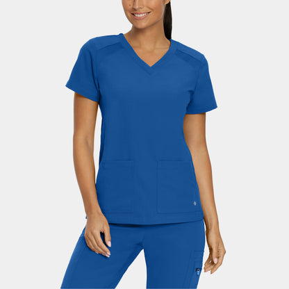 V-Tess 4-Pocket V-Neck Top  | Royal
