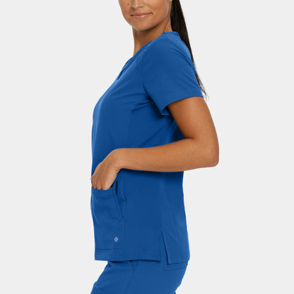 V-Tess 4-Pocket V-Neck Top  | Royal