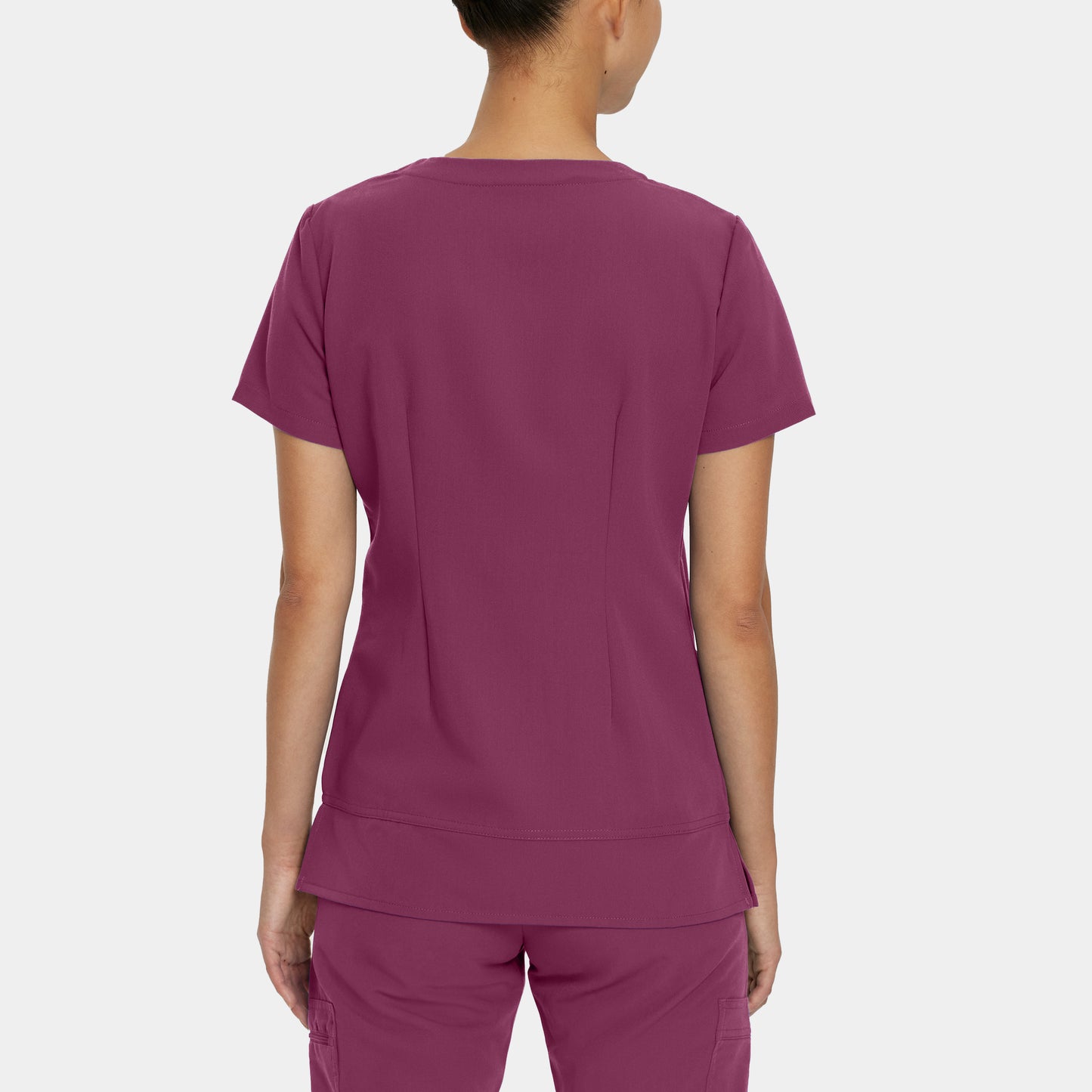 V-Tess 3-Pocket V-Neck Top  | Raspberry Coulis