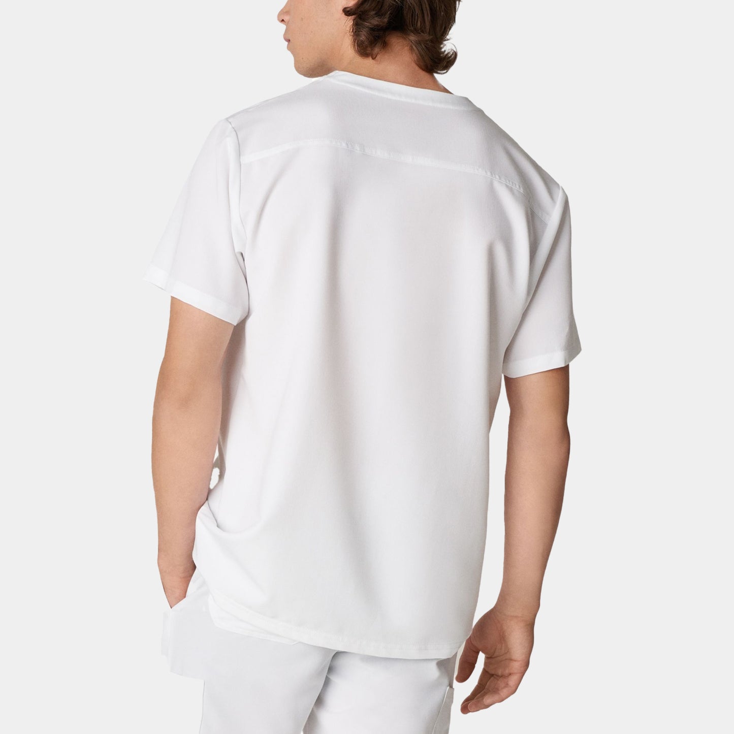 V-Tess 2-Pocket V-Neck Top  | White