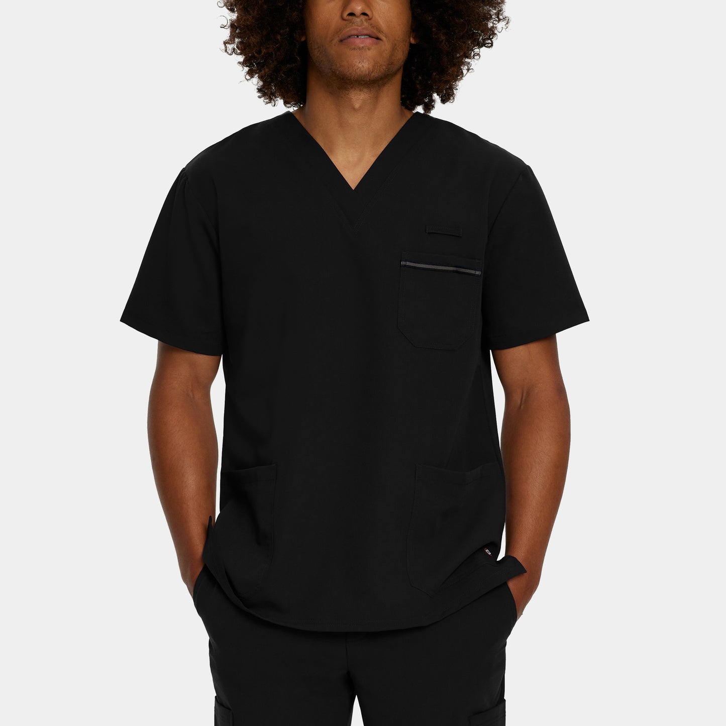 V-Tess 3-Pocket V-Neck Top  | Black