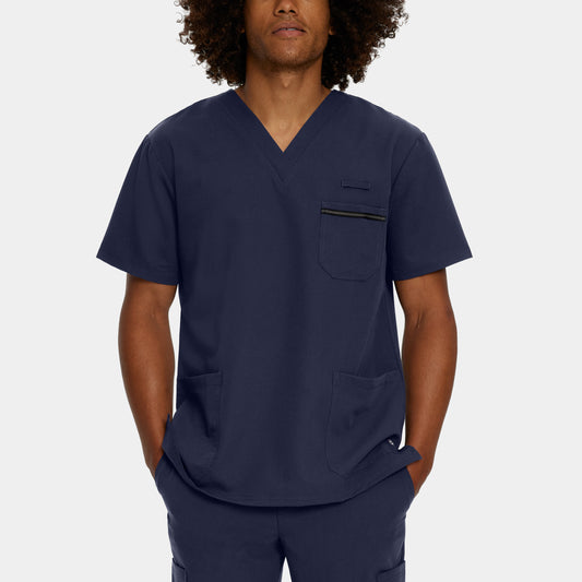 V-Tess 3-Pocket V-Neck Top  | Navy