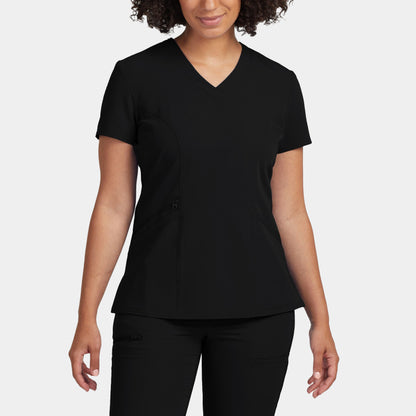 V-Tess 3-Pocket V-Neck Top  | Black