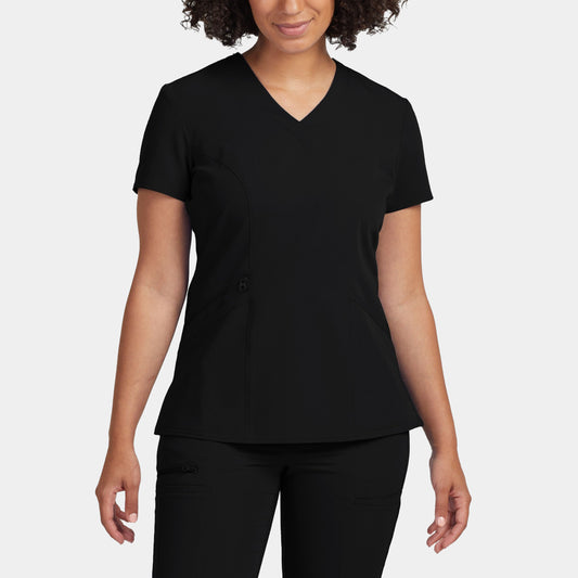 V-Tess 3-Pocket V-Neck Top  | Black