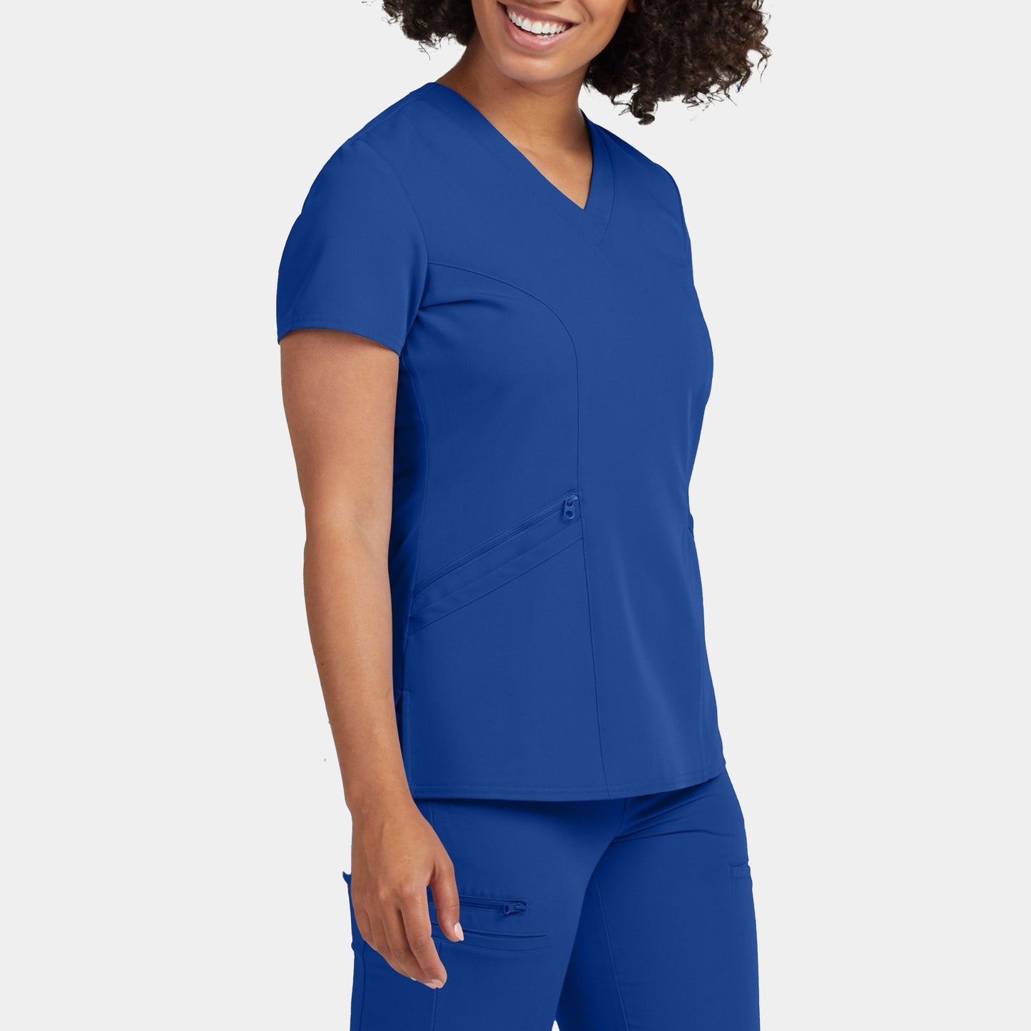 V-Tess 3-Pocket V-Neck Top  | Royal