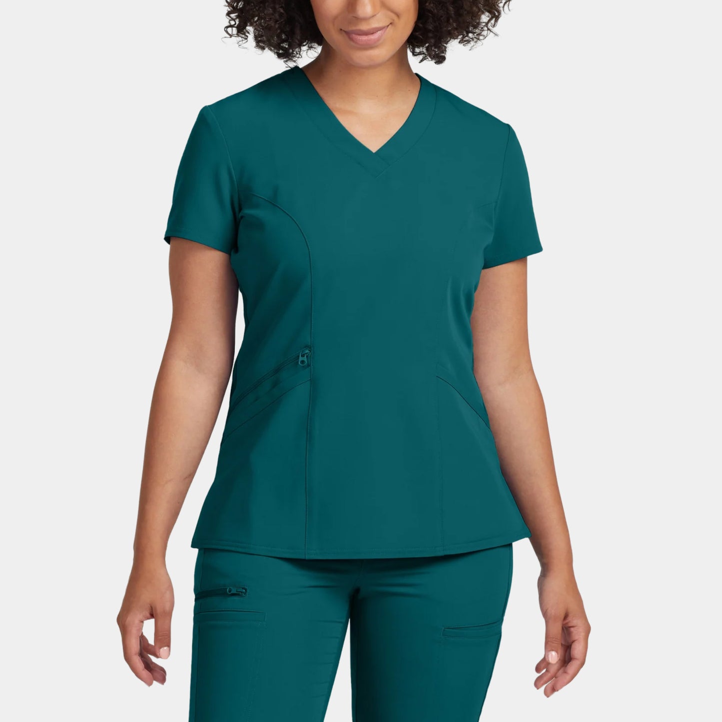 V-Tess 3-Pocket V-Neck Top  | Caribbean