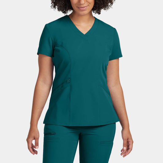 V-Tess 3-Pocket V-Neck Top  | Caribbean