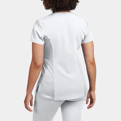 V-Tess 3-Pocket V-Neck Top  | White
