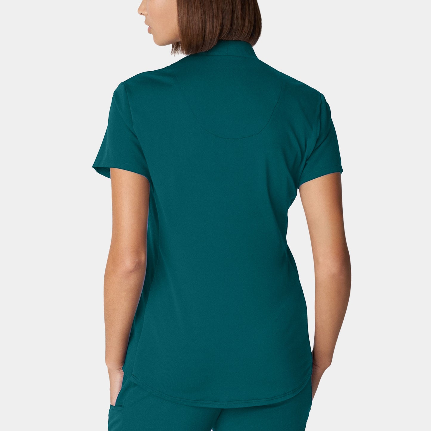 V-Tess 2-Pocket V-Neck Top  | Caribbean