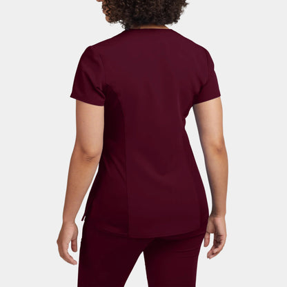 V-Tess 3-Pocket V-Neck Top  | Wine