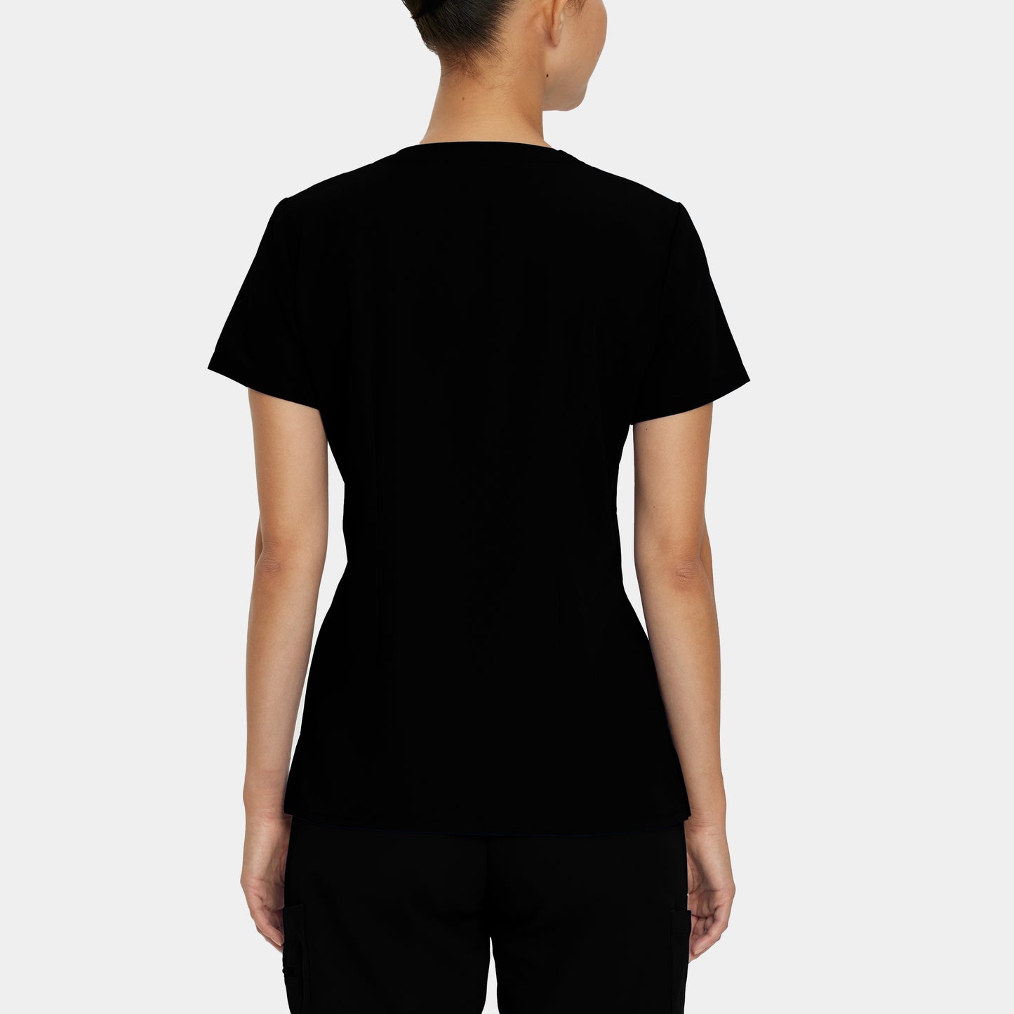 V-Tess 1-Pocket V-Neck Top  | Black