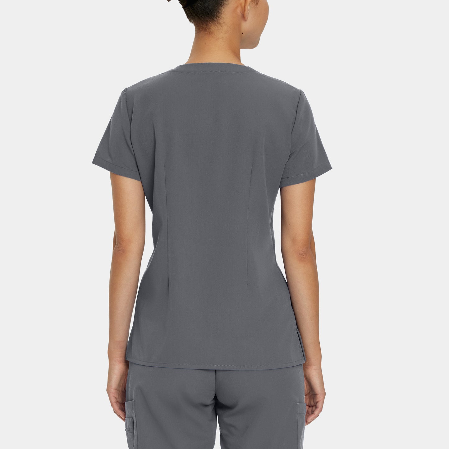 V-Tess 1-Pocket V-Neck Top  | Dark Pewter