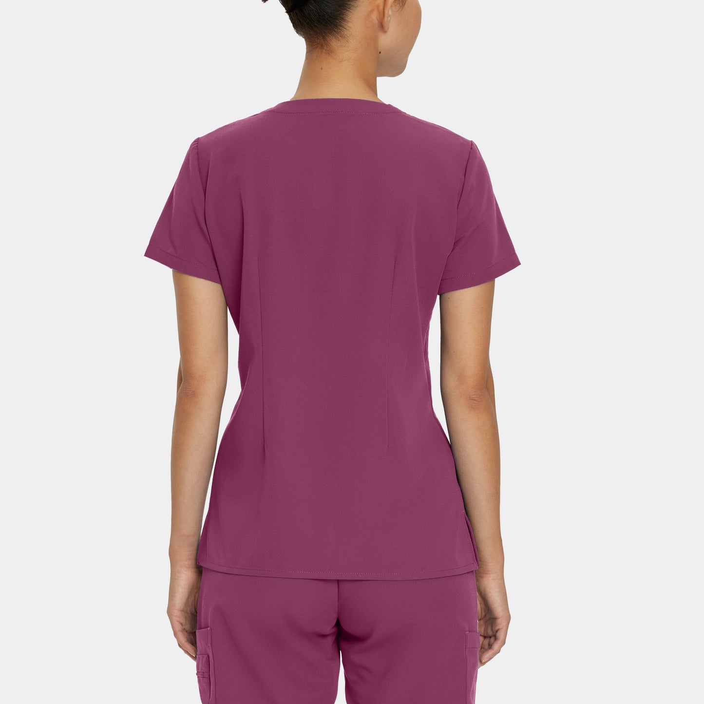 V-Tess 1-Pocket V-Neck Top  | Raspberry Coulis